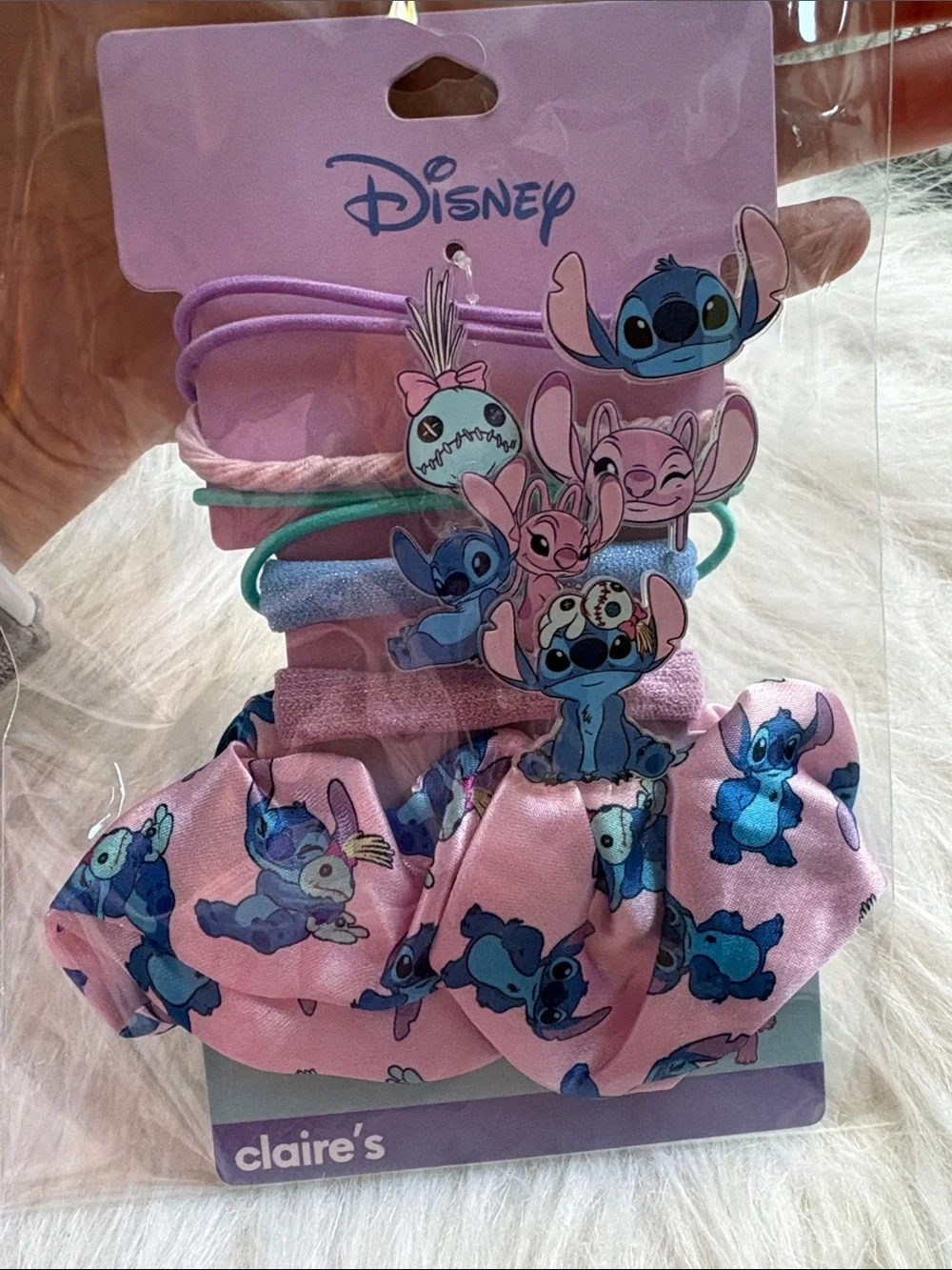 Disney x Claire’s- Pink and Blue Stitch Hair Accessory Set